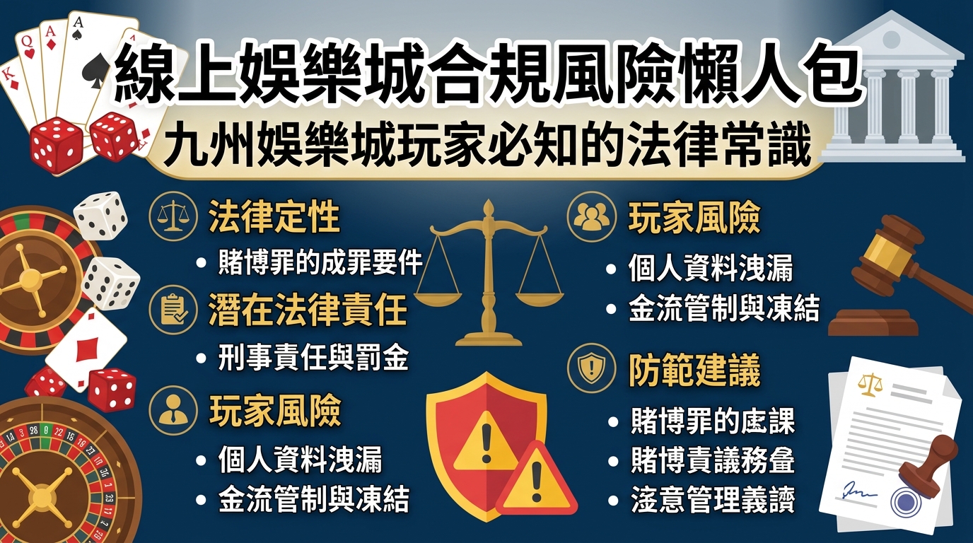 線上娛樂城合規風險懶人包：九州娛樂城玩家必知的法律常識